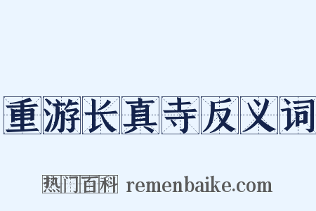 重游长真寺反义词是什么意思的图片